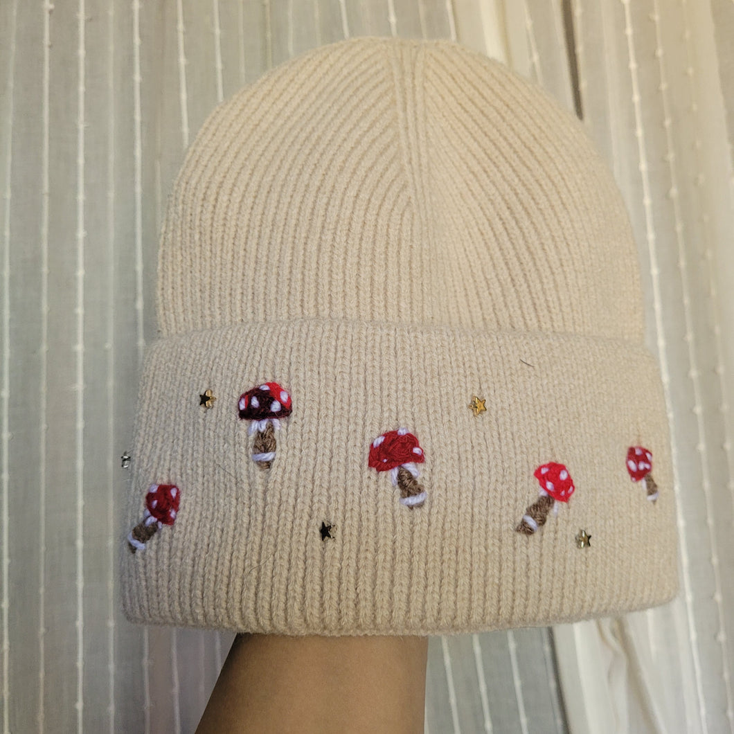 Cream Fairy Ring Beanie