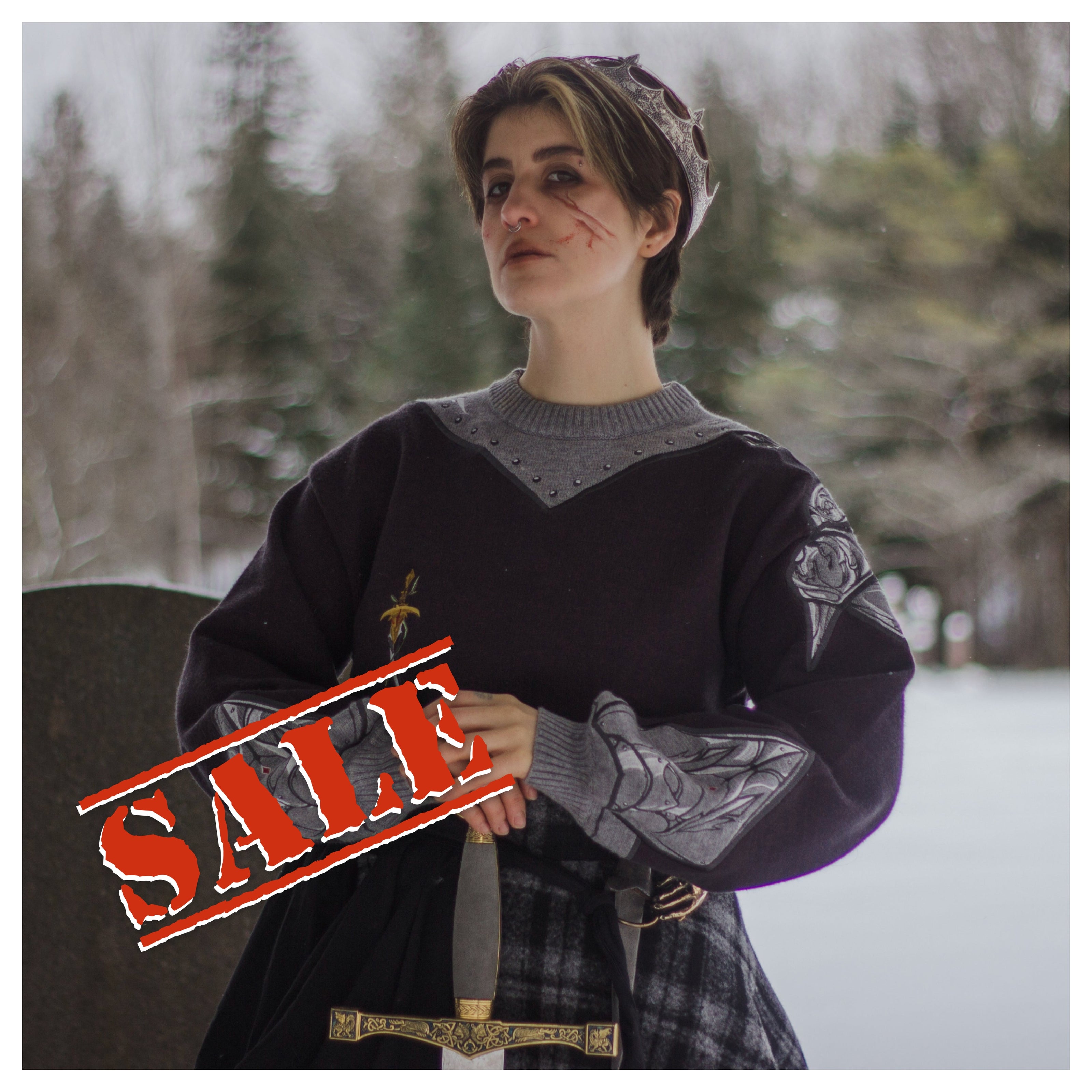 The Grave Knight // Embroidered Crewneck [old sizing]