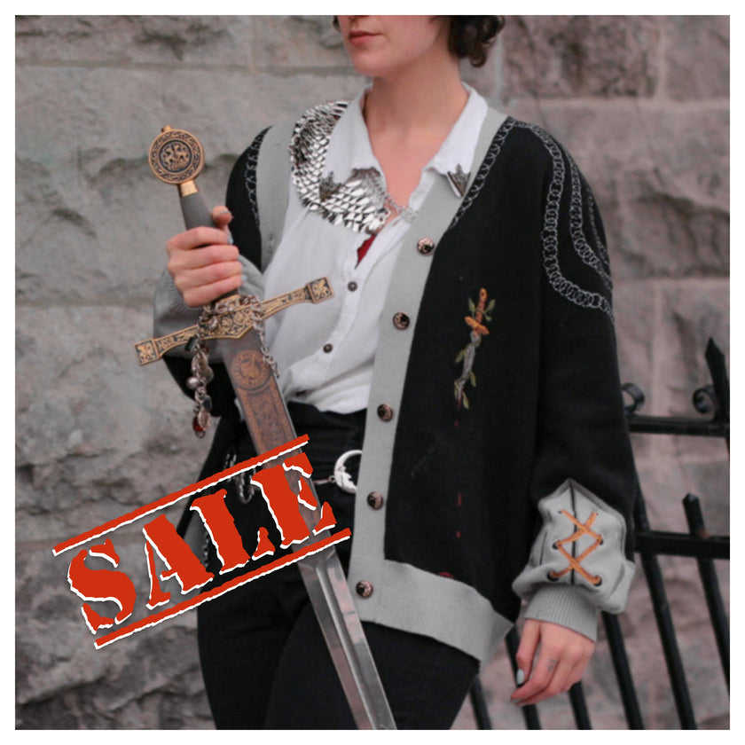Knight in Cozy Armour Cardigan // The Raven Knight [old sizing]