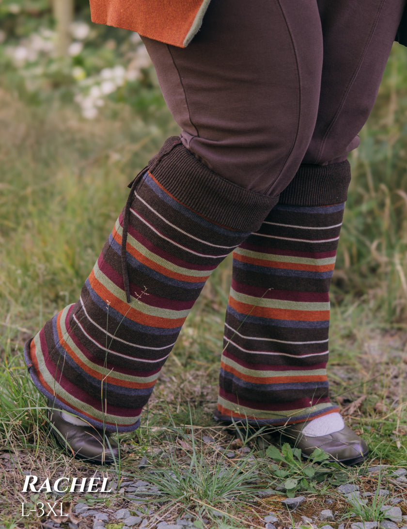 Falling Leaves // Knit Flared Drawstring Leg Warmers
