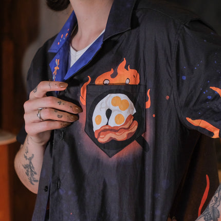 Demonspark Button-Up T-Shirt