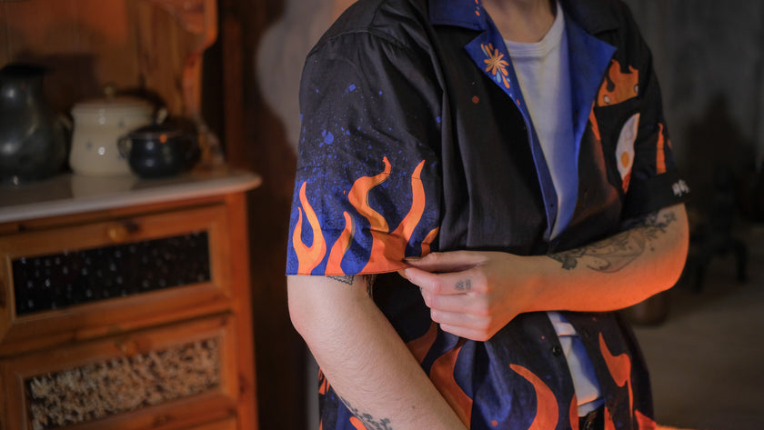 Demonspark Button-Up T-Shirt