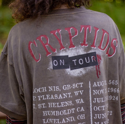 Cryptids on Tour // Bone Dust Brown Wash T-Shirt
