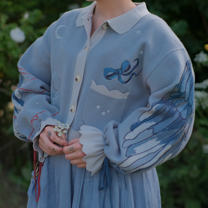 Bluebird's Curse // Embroidered Cardigan