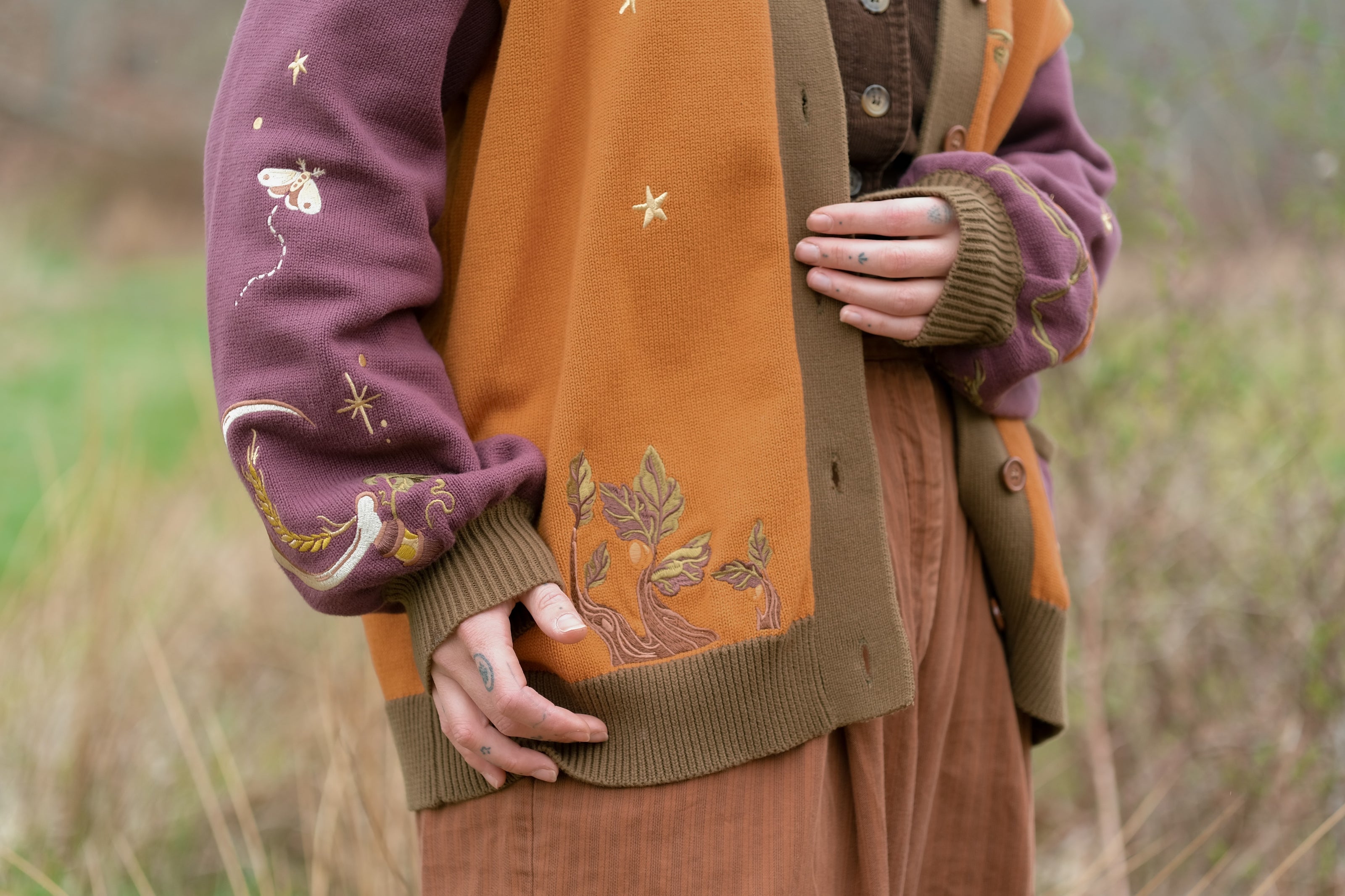 Harvest Witch // Embroidered Cardigan (Cotton)