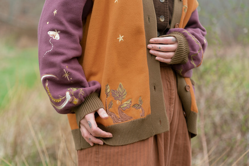 Harvest Witch // Embroidered Cardigan (Cotton)