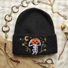 Load image into Gallery viewer, Don your Vegetables // Ol&#39; Black Train Rib Knit Beanie
