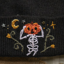 Load image into Gallery viewer, Don your Vegetables // Ol&#39; Black Train Rib Knit Beanie
