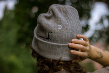 Load image into Gallery viewer, Cozy Cryptid Club // Fog Grey Beanie [PRE-ORDER Sept 16-26]
