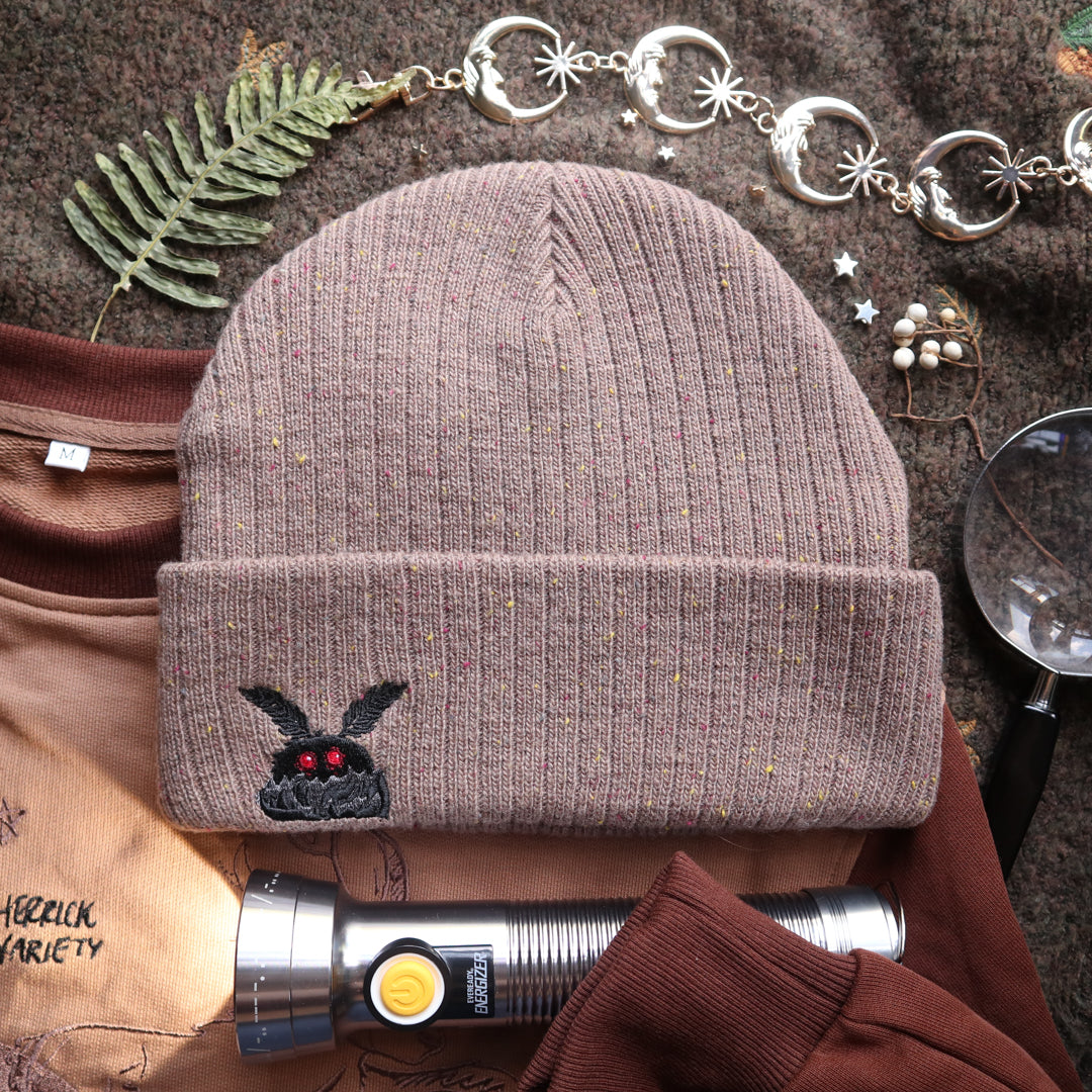 Shy Guy // Bone Dust Mothman Beanie – Knock Thrice