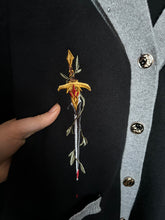 Load image into Gallery viewer, Grave Knight Cardigan - Sample C (true black, L)
