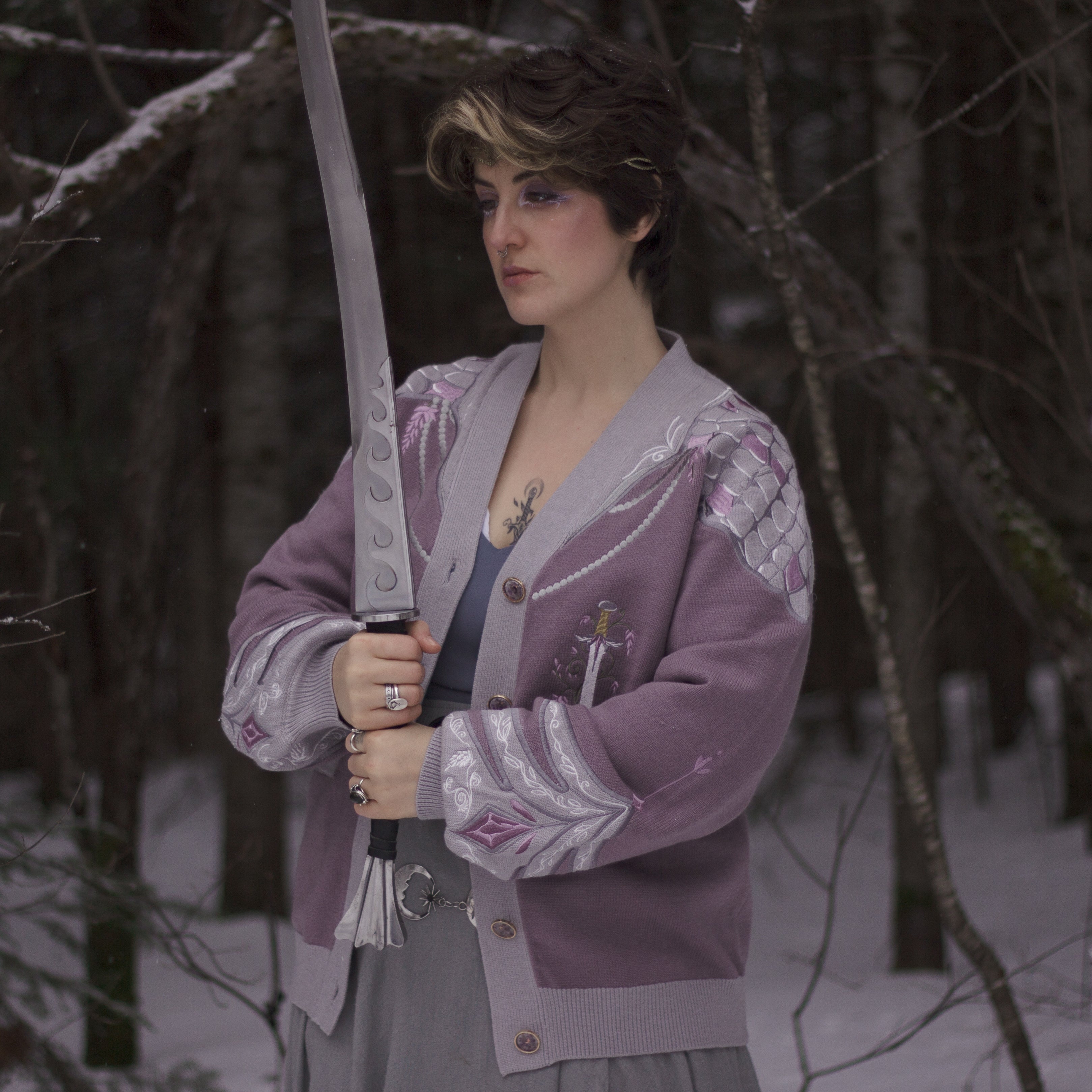 The Knight of Wisteria // Embroidered Cardigan – Knock Thrice