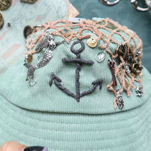 Load image into Gallery viewer, Fisherman&#39;s Trinkets // Seafoam Cord Bucket Hat
