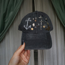Load image into Gallery viewer, Pirate Trinkets // Faded Black Dad Cap

