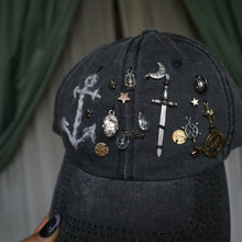 Load image into Gallery viewer, Pirate Trinkets // Faded Black Dad Cap
