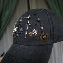 Load image into Gallery viewer, Pirate Trinkets // Faded Black Dad Cap
