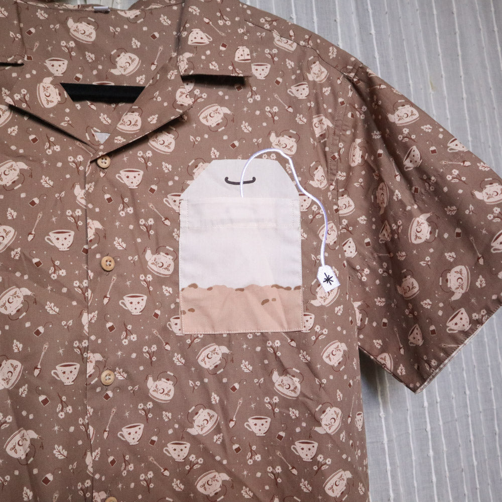 English Breakfast tea shirt sample, big pocket size M