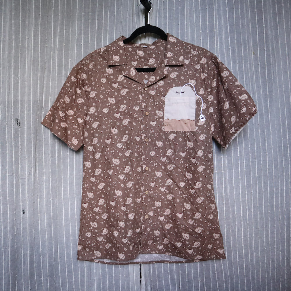 English Breakfast tea shirt sample, big pocket size M