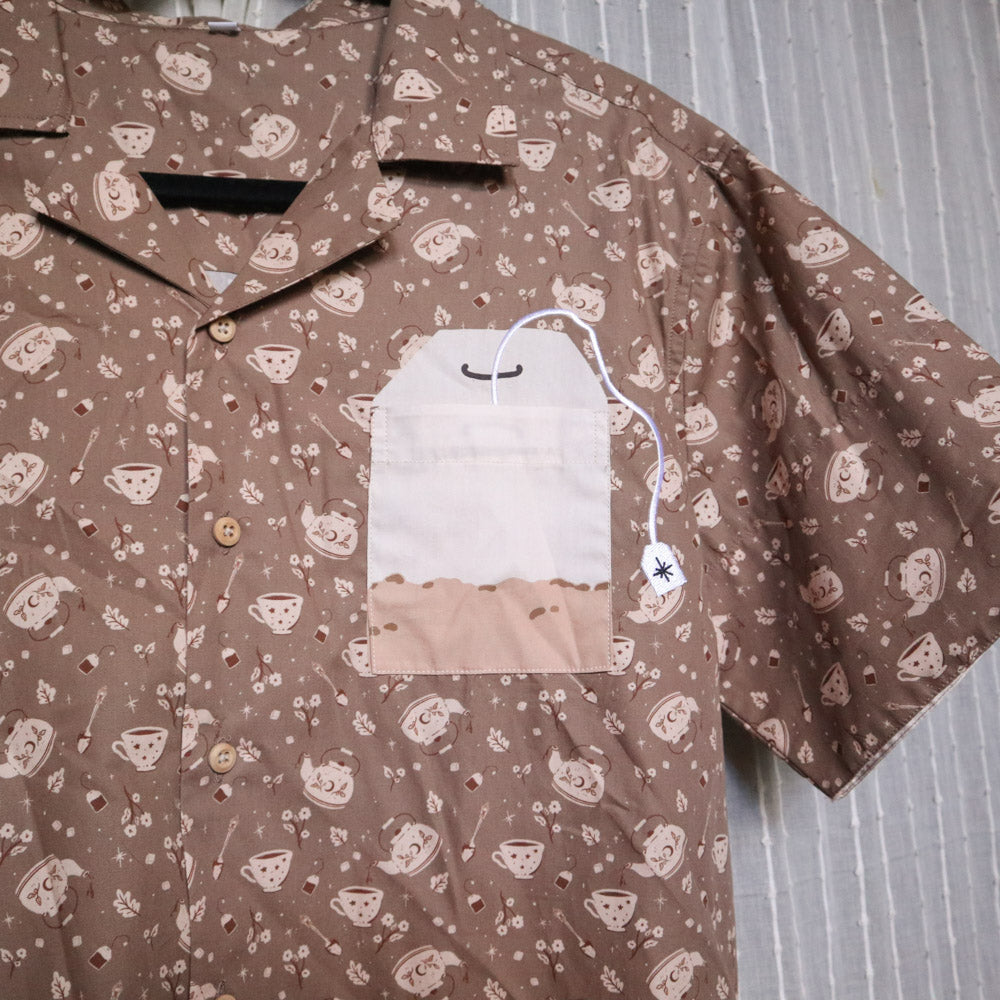 English Breakfast tea shirt sample, big pocket size M