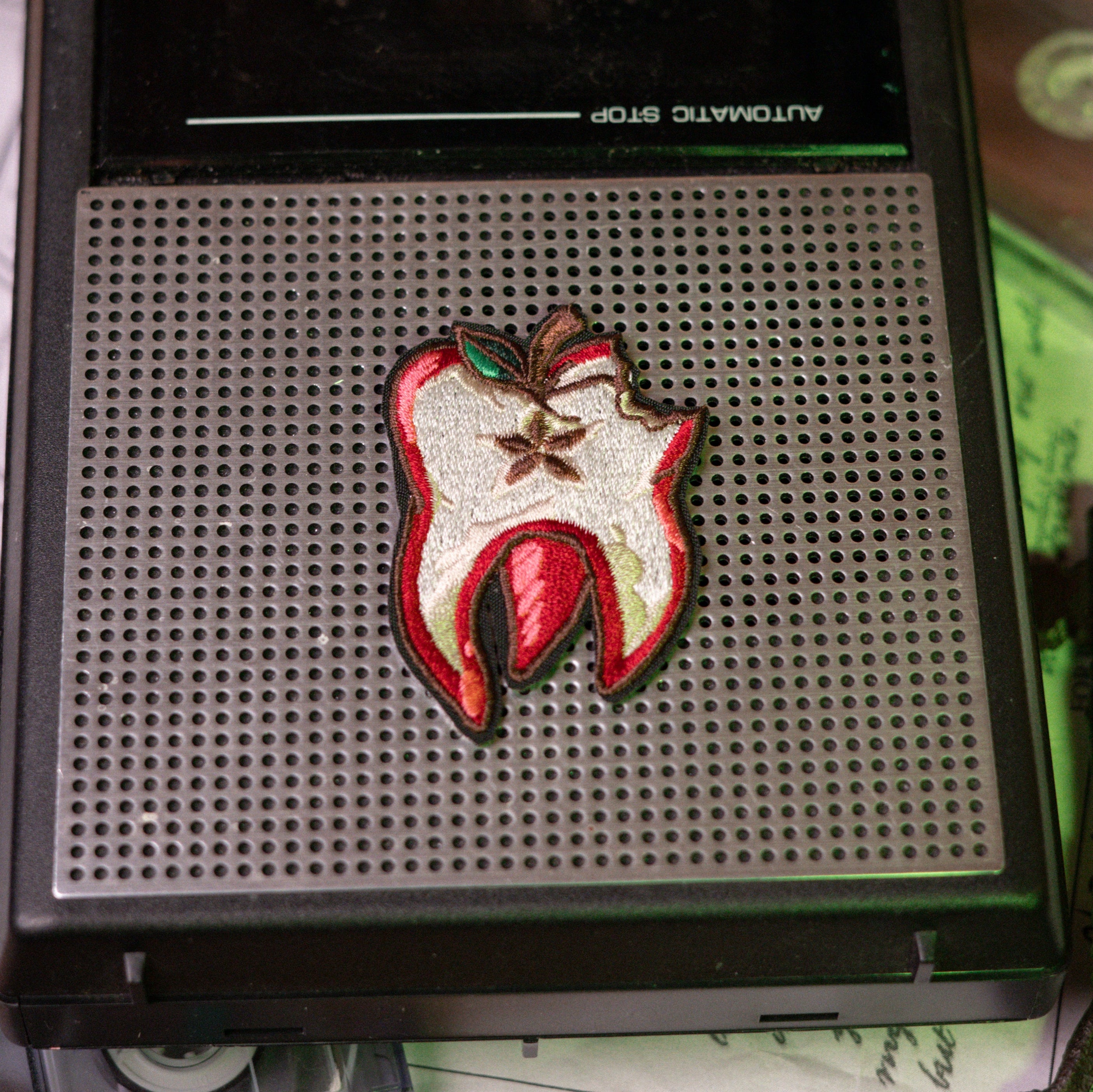 Magnus Archives x Knock Thrice embroidered patch set, made with 100% polyester threads.