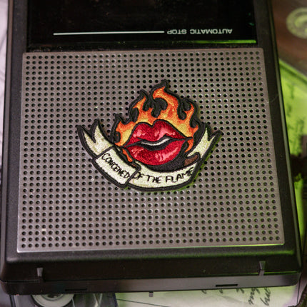 Magnus Archives x Knock Thrice embroidered patch set, made with 100% polyester threads.