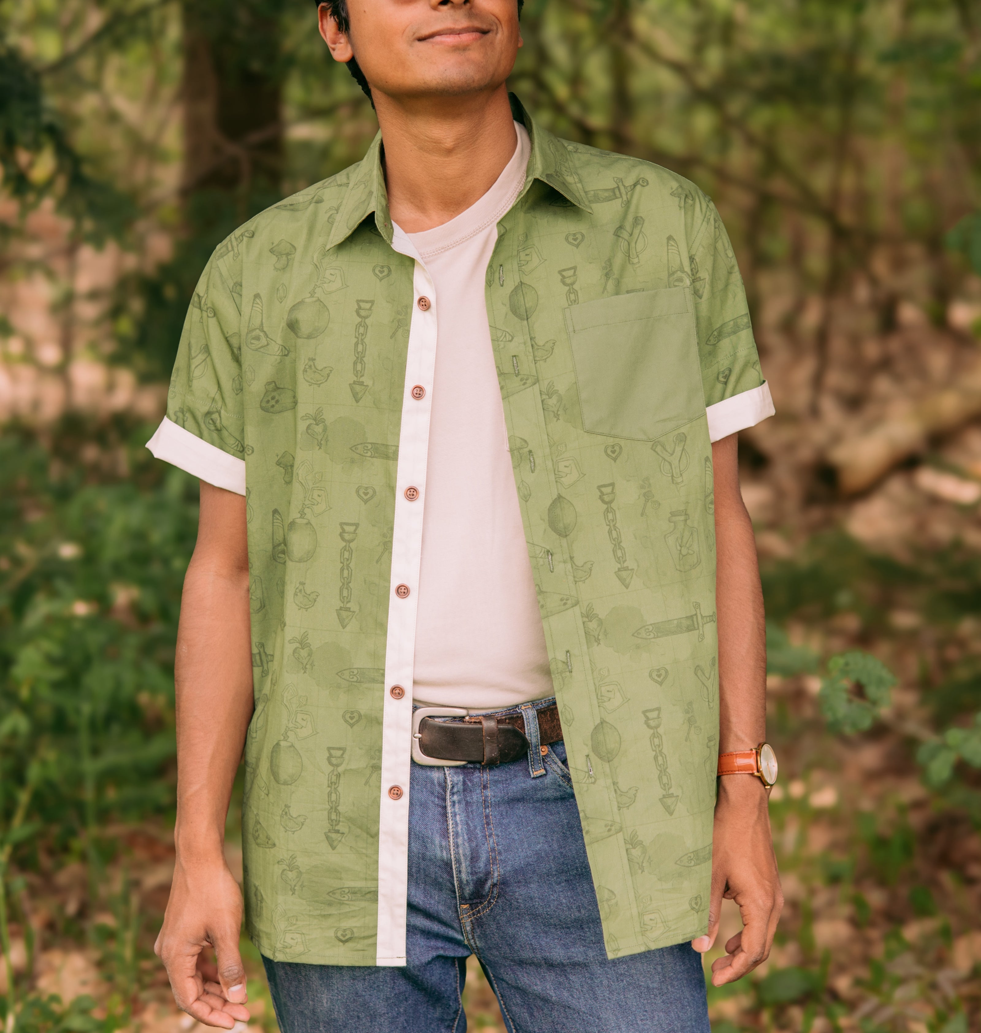 Hero's Trinkets // Button Up Shirt