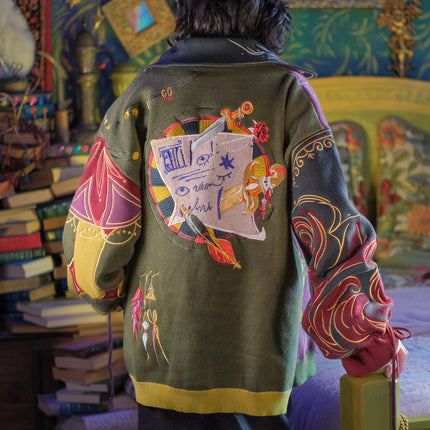 The Wizard of Trinkets and Chaos // Embroidered Cardigan