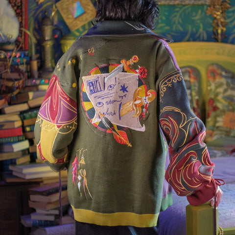 The Wizard of Trinkets and Chaos // Embroidered Cardigan