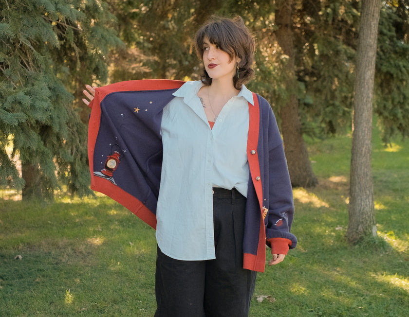 Big Brother // Embroidered Cardigan
