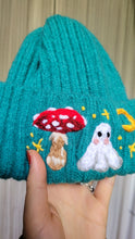 Load image into Gallery viewer, Agaric Ghostie // Goblin Green Beanie
