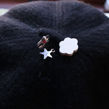Load image into Gallery viewer, Patron Hat:  Corvid Collector // Midnight Black Knit Beret
