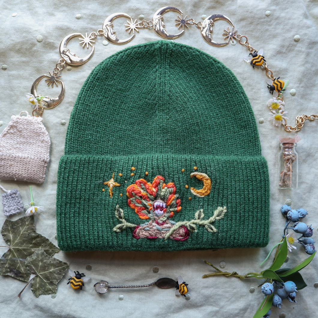 Patron Hat: Last of the Beanies // Moss Green Stretchy Rib Knit Beanie