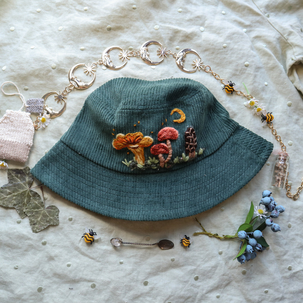 Patron Hat: Food from the Forest // Kale Bucket Hat