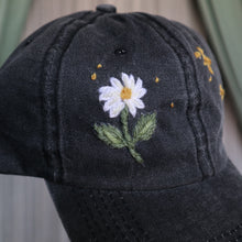 Load image into Gallery viewer, Daisy Days Ahead // Faded Black Dad Cap
