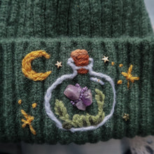 Load image into Gallery viewer, Crystal Collector: Amethyst // on Goblin Green - Chunky Beanie
