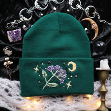 Load image into Gallery viewer, Hortus Noctis: Garden Heliotrope // on Goblin Green - Classic Beanie
