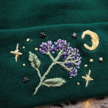 Load image into Gallery viewer, Hortus Noctis: Garden Heliotrope // on Goblin Green - Classic Beanie
