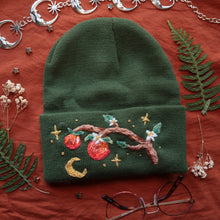 Load image into Gallery viewer, Orange &amp; Blossom (πορτοκάλια) - Moss Green Beanie
