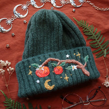 Load image into Gallery viewer, Orange &amp; Blossom (πορτοκάλια) - Goblin Green Chunky Beanie
