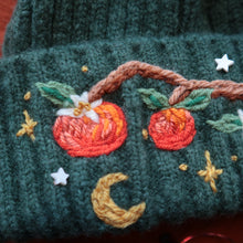 Load image into Gallery viewer, Orange &amp; Blossom (πορτοκάλια) - Goblin Green Chunky Beanie
