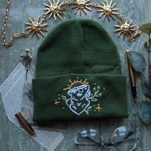 Load image into Gallery viewer, Forgotten God - Moss Green Beanie
