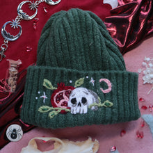 Load image into Gallery viewer, Persephone: ☽ Goddess of Spring ☽ // Goblin Green Chunky Beanie
