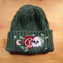 Load image into Gallery viewer, Persephone: ☾ Goddess of Spring ☾ // Goblin Green Chunky Beanie
