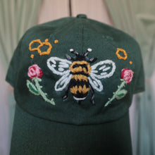 Load image into Gallery viewer, Bumble &amp; Roses // Goblin Green Dad Cap
