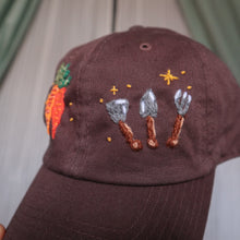 Load image into Gallery viewer, Spring Trinkets: Carrots &amp; Tools // Mulch Brown Dad Cap
