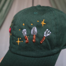 Load image into Gallery viewer, Spring Trinkets: Tomato&#39;s &amp; Tools // Goblin Green Dad Cap
