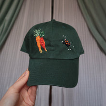 Load image into Gallery viewer, Spring Trinkets: Carrots &amp; Monarch // Goblin Green Dad Cap
