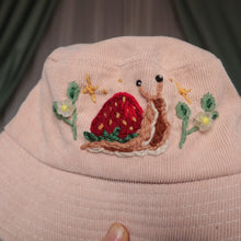 Load image into Gallery viewer, Strawberry Snail // Milk Tea Bucket Hat
