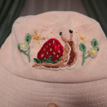 Load image into Gallery viewer, Strawberry Snail // Milk Tea Bucket Hat
