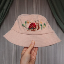 Load image into Gallery viewer, Strawberry Snail // Milk Tea Bucket Hat
